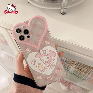 Hello Kitty Melody Love Lens Cartoon Phone Case for iPhone13 13Pro 13Promax 12 12Pro Max 11 Pro X XS MAX XR 7 8 Plus Cover