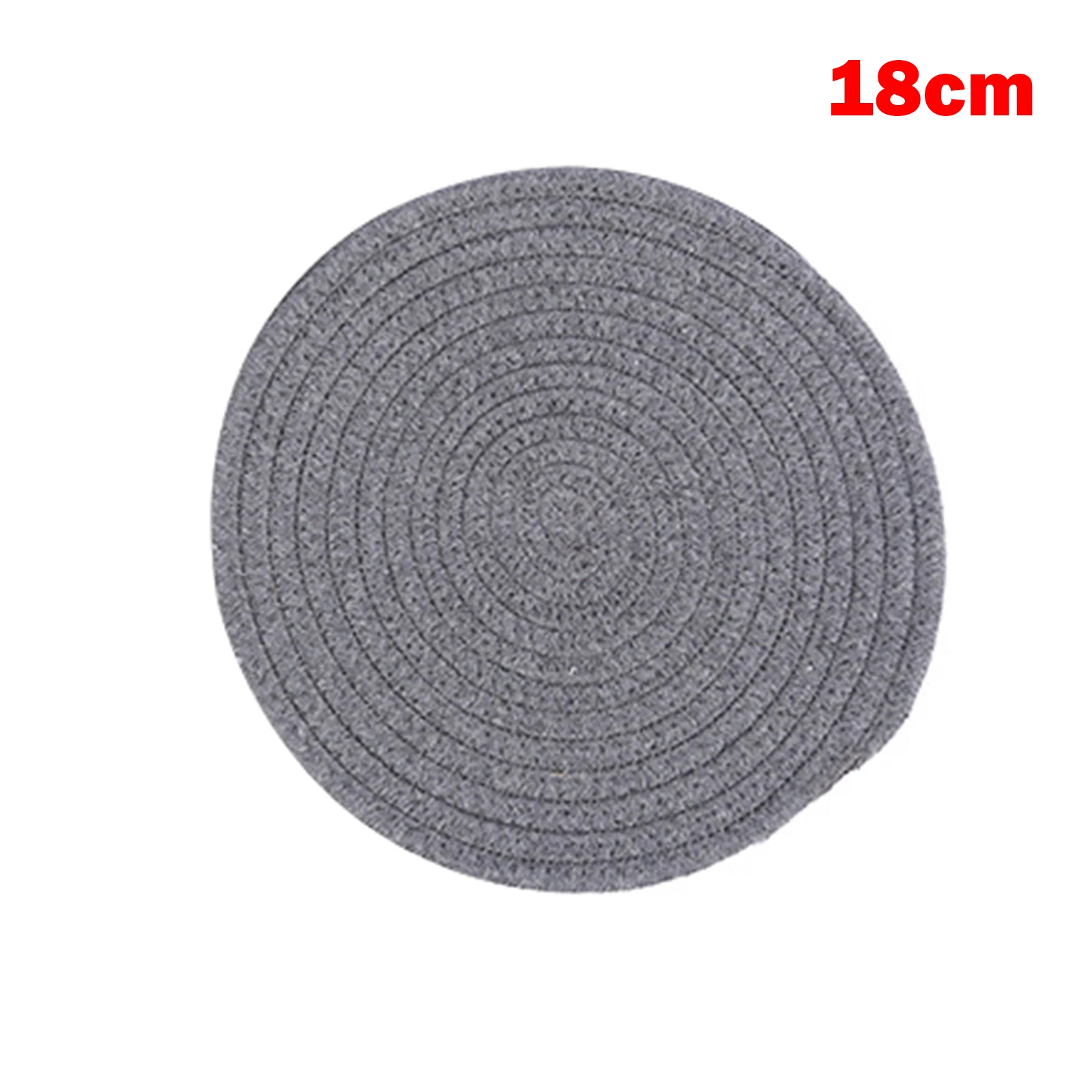 Круглый коврик подставка под чашки из хлопка и льна термостойкая обеденная