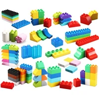 8pcs big size double building blocks bricks accessory compatible with double base plate transparent square toy for children gift