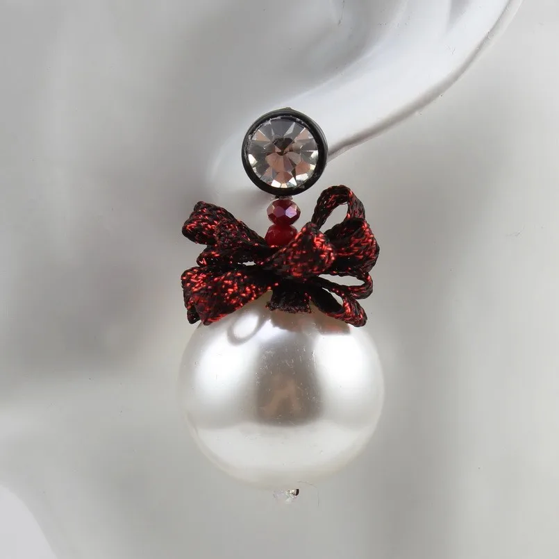 Серьги-подвески женские из искусственного жемчуга ручной работы