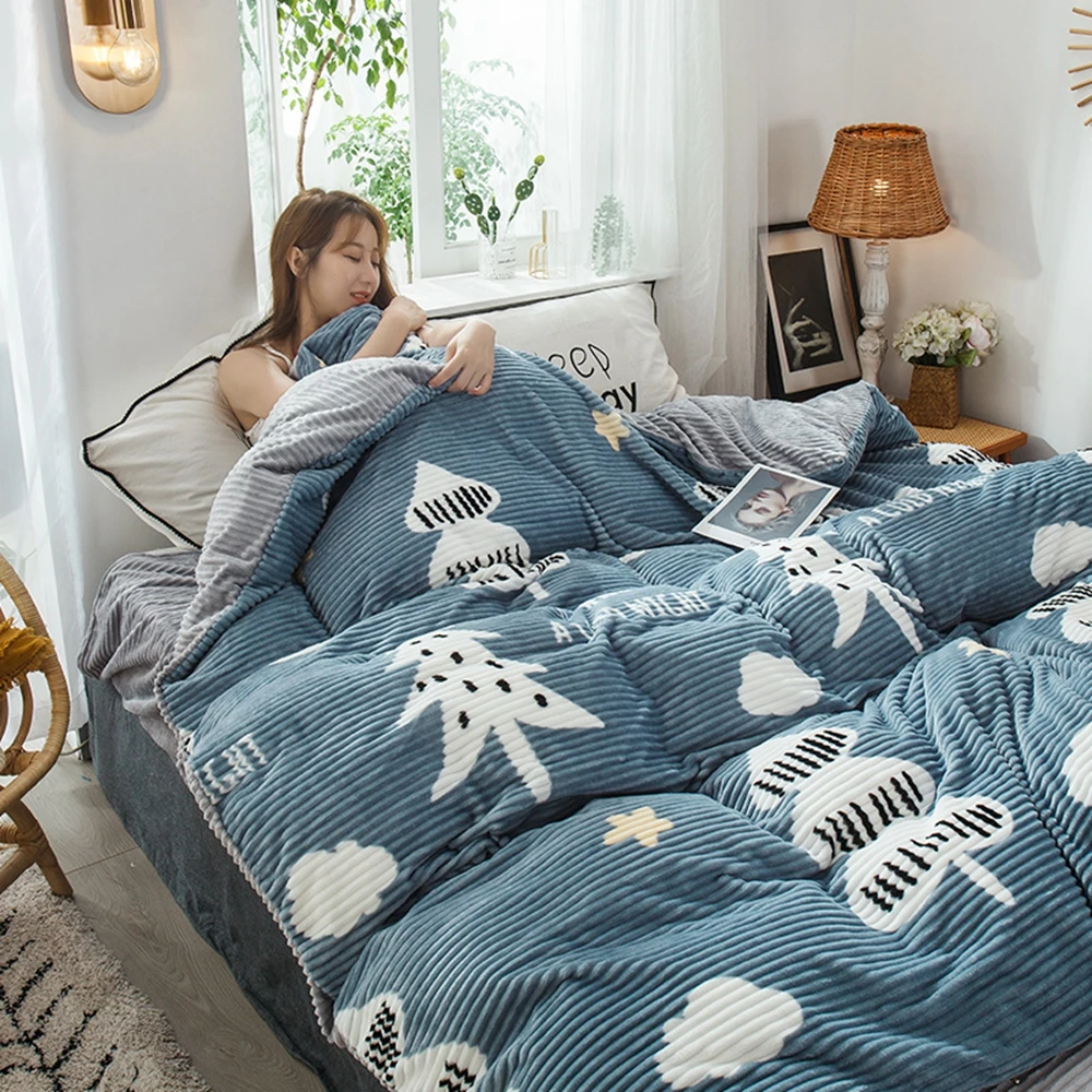 Зимнее мягкое и теплое одеяло из кораллового флиса покрывало Милая мультяшная
