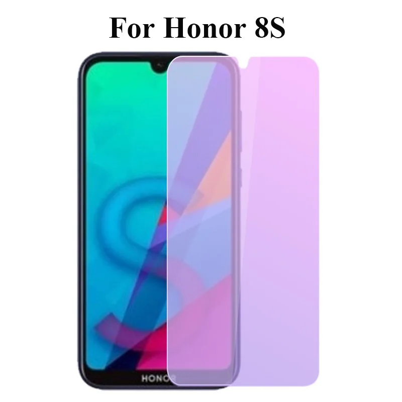 Honor 8S Защитное стекло для huawei Honor 8X Max 8C 8S 8A из закаленного стекла с защитой от синего и фиолетового цвета, светильник для Honor 9X Pro 8X Max - Цвет: Honor 8S