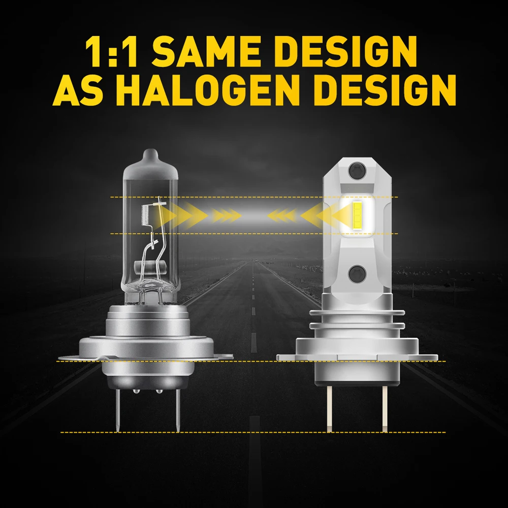 2 шт. светодиодные фары Canbus H7 CSP без вентилятора 12 В 6500 К |