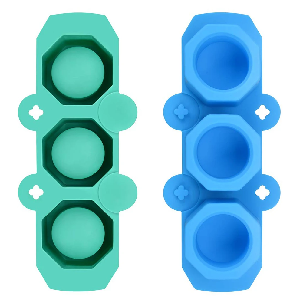 3 отверстия круглая силиконовая форма с геометрическим рисунком бетонный