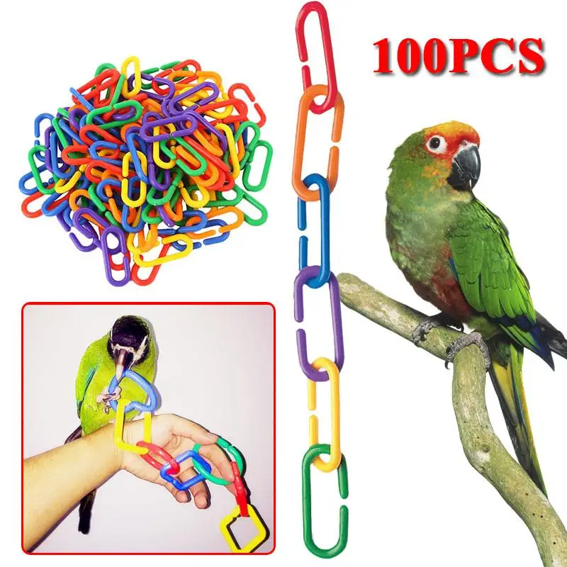 100 шт. пластиковые зажимы для игрушек в виде попугая | Дом и сад