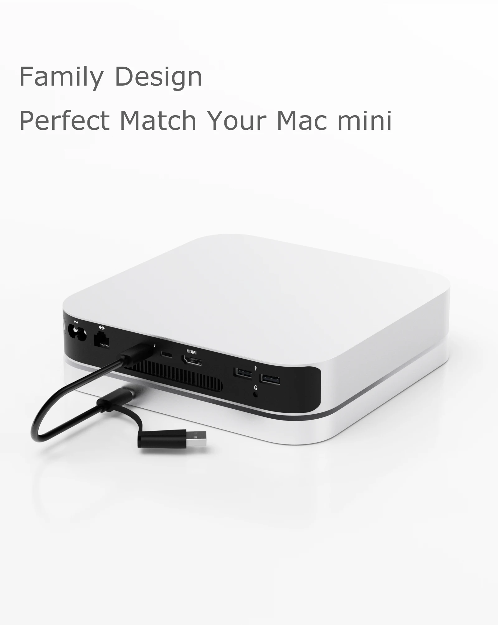 

2021 Silver M1 Mac Mini Hub Ssd Adapter Hard Drive Enclosure Docking Station