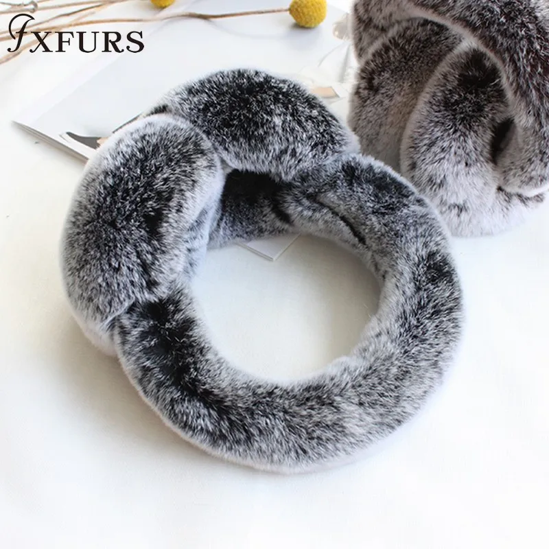 FXFURS, новинка, высокое качество, унисекс, настоящий мех кролика, наушники, женские, натуральный мех, теплые, зимние, детские, теплые, наушники