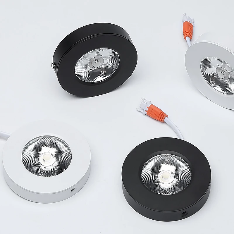 Алюминиевый Светодиодный точечный светильник 5 Вт белый и черный светодиодный