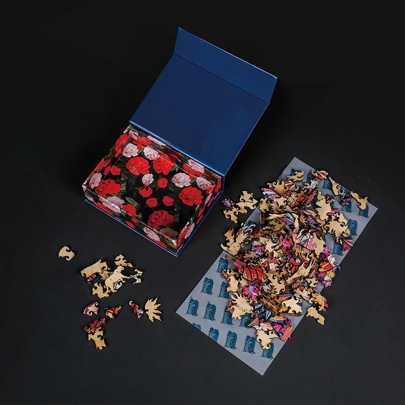 

Unique Wooden Animal 3D Puzzle lion 3D Puzzle Interactive Education Game Toys Adult Children Gifts 3D Puzzle Free Shipping