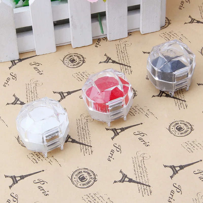 

1Pc Jewelry Organizer Ring Earring Acrylic Gift Box Storage Transparent Case 45BC