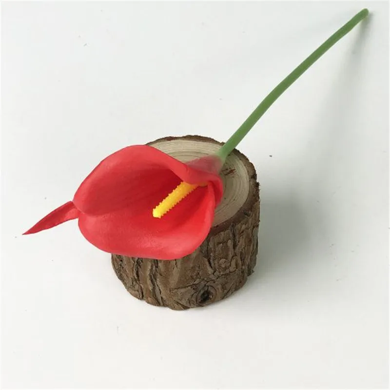 A Red Calla 1 шт ПУ-тюльпаны Искусственные цветы Калла Настоящее прикосновение искусственные цветы для украшения мини Тюльпан Калла для украшения дома свадебные цветы - Цвет: A Red Calla