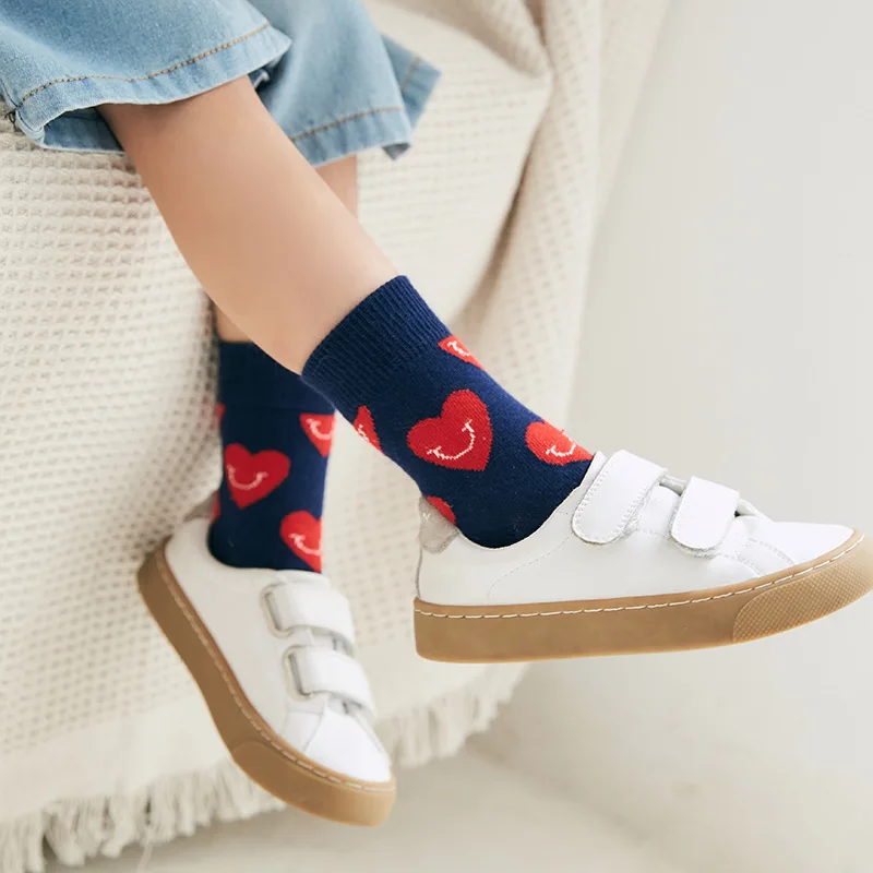 5 парт/Лот Детские осенние зимние Мультяшные носки для девочек модные цветные