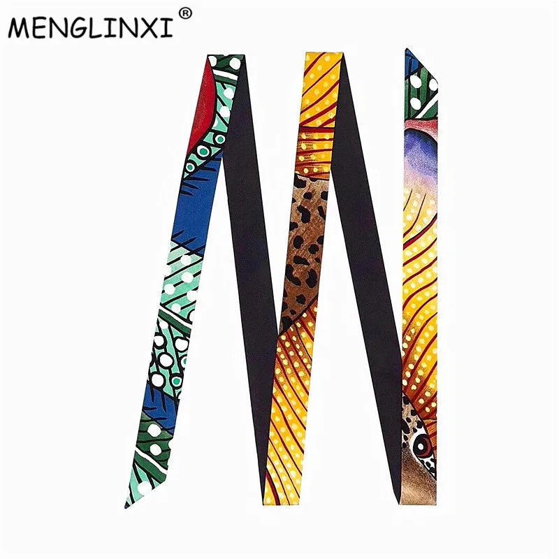 

Новинка хит 200 см тонкий шарф Многофункциональный шелковый шарф женская сумка ленты женский пояс Модные головные шарфы и обертывания для дам