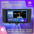 Автомагнитола на Android 11, стереопроигрыватель, 2din, Автомобильная Мультимедийная система с GPS-навигацией для Mercedes Benz Smart Fortwo 2011, 2012, 2013, 2014, 2015