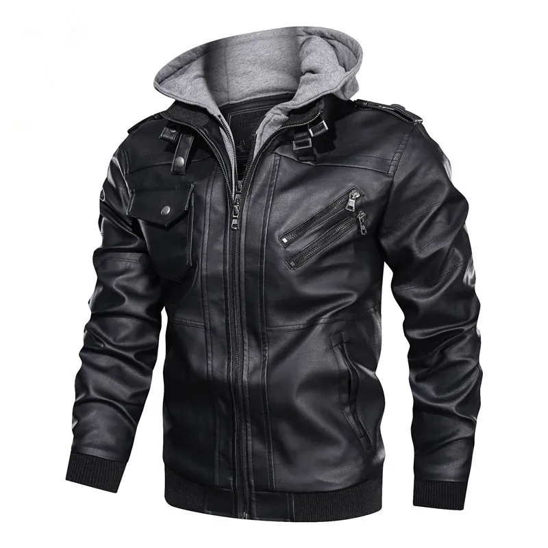 

Mens Leather Jacket New Fashion Bike Motorcycle PU Leather Coats Men Casual Faux Jacket Streetwear Brand Clothing chaqueta cuero
