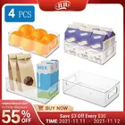 Складной контейнер для хранения продуктов в холодильнике, 14 шт., органайзер для холодильника контейнеров, с ручкой, прозрачный пластиковый контейнер для кладовой, инструмент органайзер для морозилки