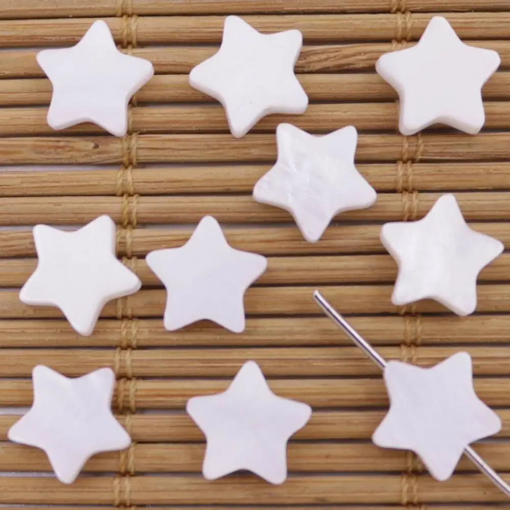 10PCS 10mm Mini Star Shell Natural White Mother of Pearl Charms Pendant | Украшения и аксессуары