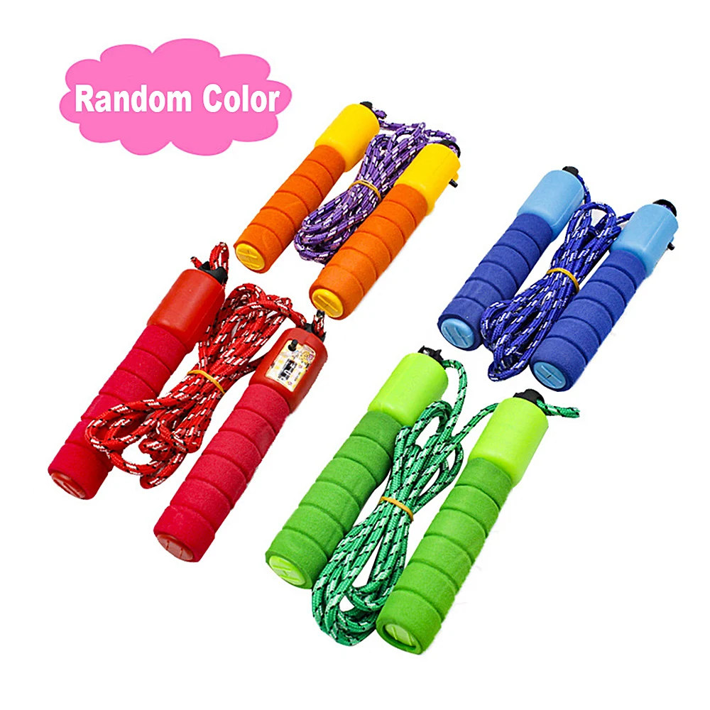 

2021 New Style Excellent Quality Counting Jump Rope Sponge Handle Adjustable Sports Fitness Skipping Rope With Counter Fast Ship