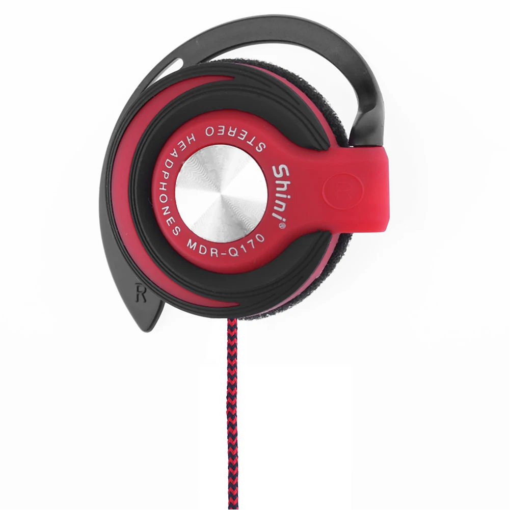 

Universal 3.5mm Plug Wired HIFI Stereo Metal Wired Headphones Heavy Bass Headset Over-ear Adjustable Ear hook earphone for phone