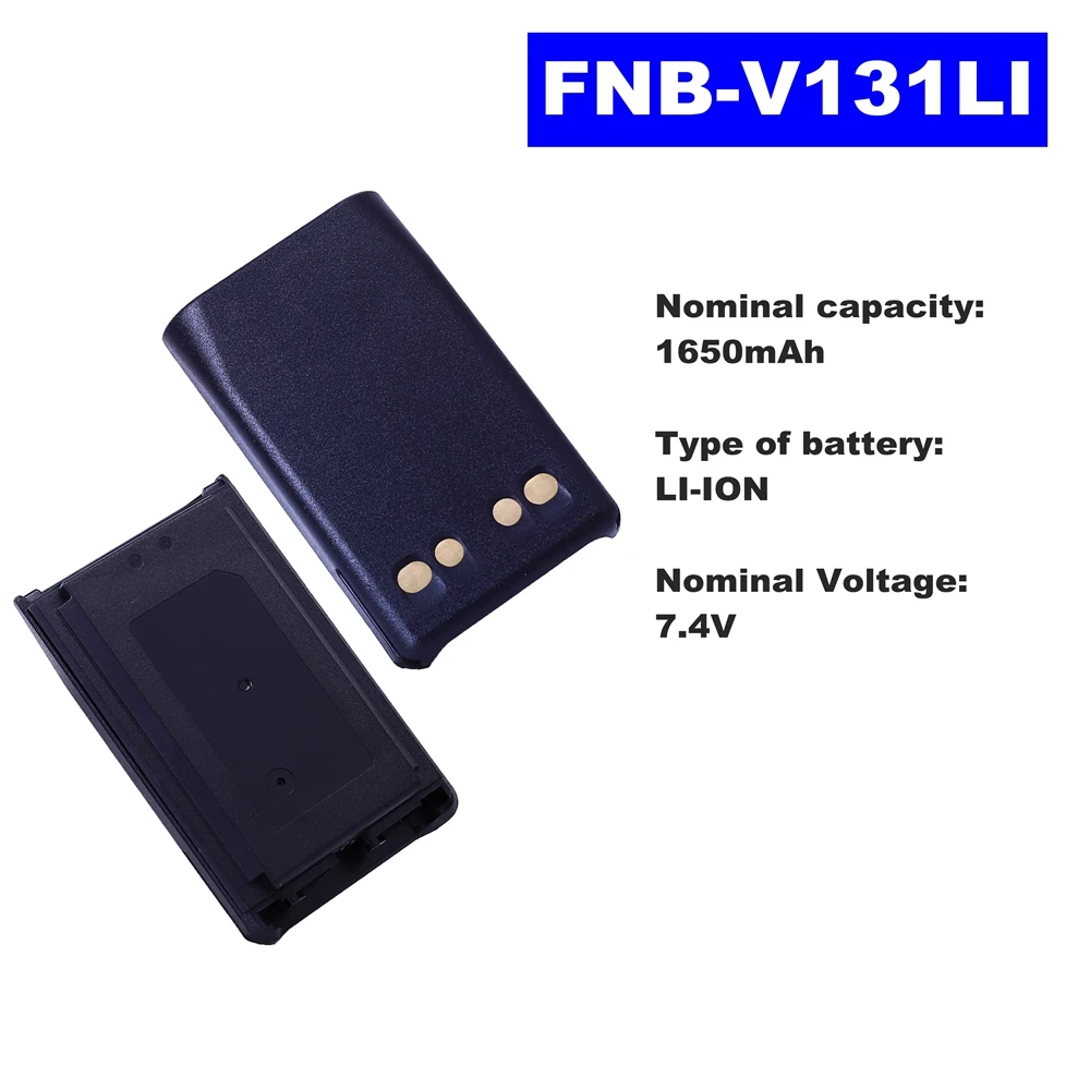 

7.4V 1650mAh LI-ION Radio Battery FNB-V131LI For Vertex Standard Walkie Talkie VX231/228/230 Two Way Radio