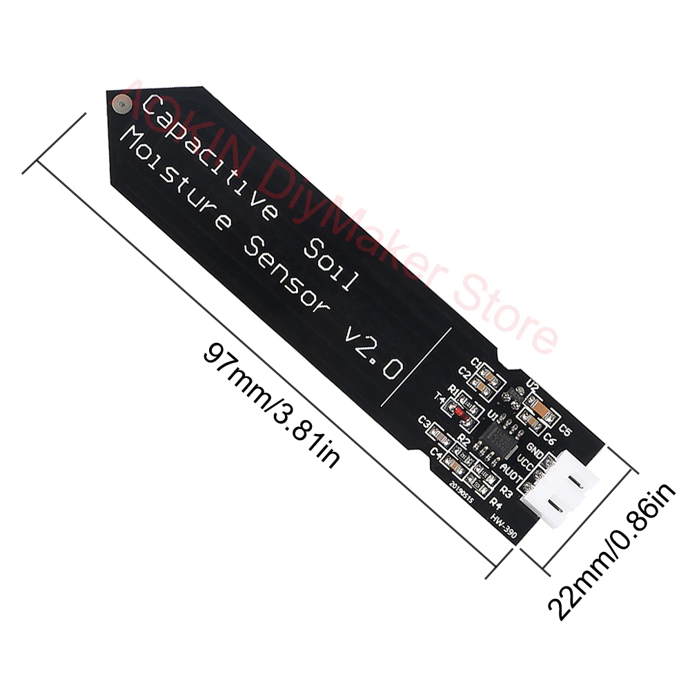 Capacitive Soil Moisture Sensor Corrosion Resistant for Arduino Moisture Detection Garden Watering DIY