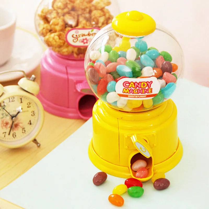 

Cute Sweet Mini Candy Machine Bubble Dispenser Coin Bank Kids Toys Children Gift-30