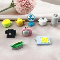 20pcs 3d funny life resin charms gas can fan iron teapot radio pendant fit diy earring bracelet keychain jewelry accessory craft