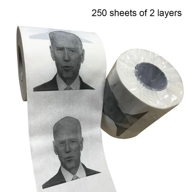 Joe Biden Pattern Toilet Paper Roll Novelty.Gift Bathroom Paper Towel 150/250 Sheets Funny Paper