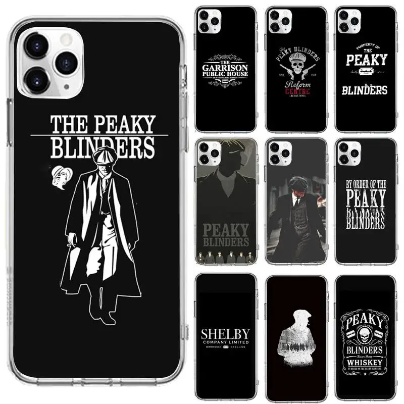 

Movie Peaky Blinders Phone Case Transparent for iPhone 6 7 8 11 12 s mini pro X XS XR MAX Plus se cover funda shell