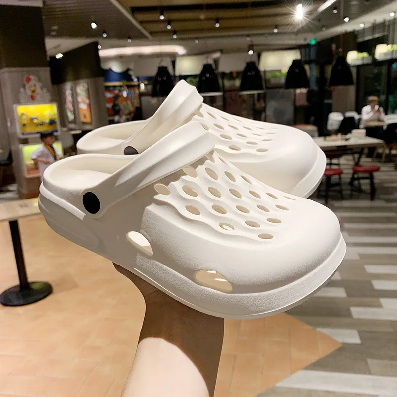 

Women Men Thick Platform Slippers 2022 EVA Sandals Outdoor Beach Student Leisure Slides Fashion Anti-slip Slip-On Shoes