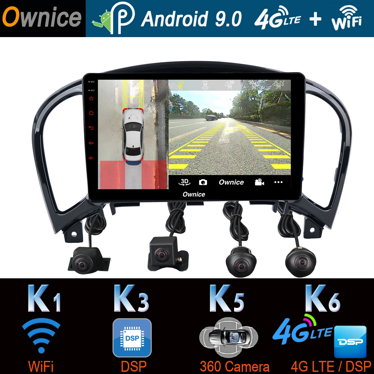 360 ° панорамный Android 9,0 4G+ 64G gps радио CarPlay SPDIF DSP Автомобильный мультимедийный плеер для Nissan Juke YF15 Infiniti esq 2010