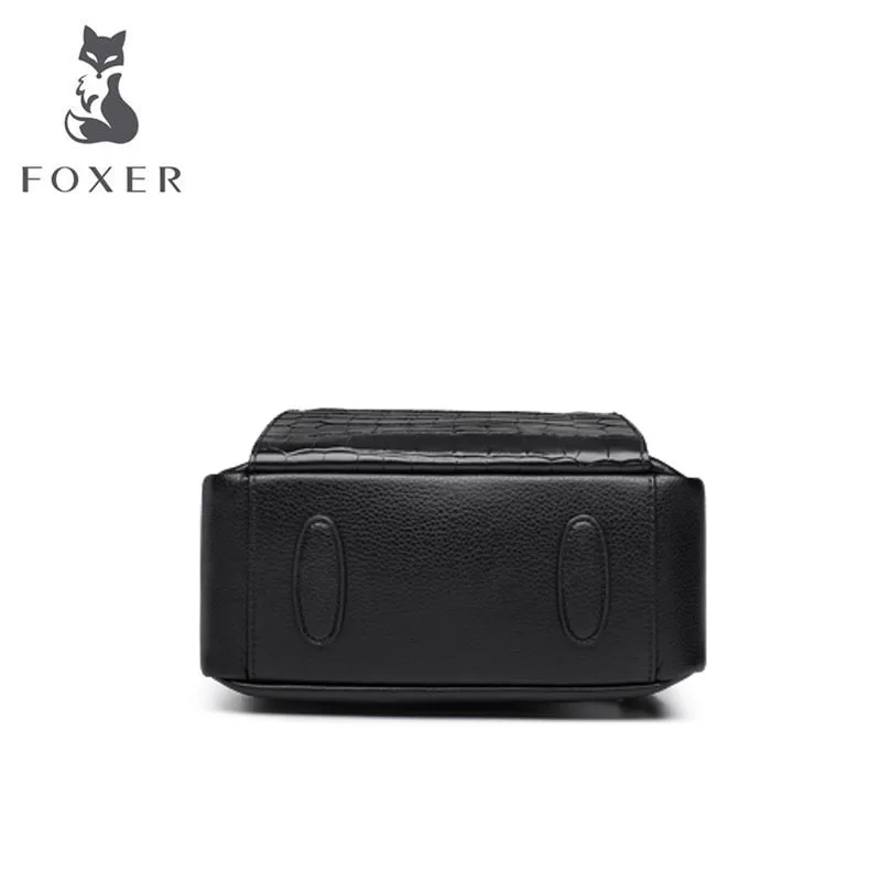 FOXER кожаный рюкзак дизайнерские сумки известный бренд женские сумки новые роскошные модные женские рюкзаки