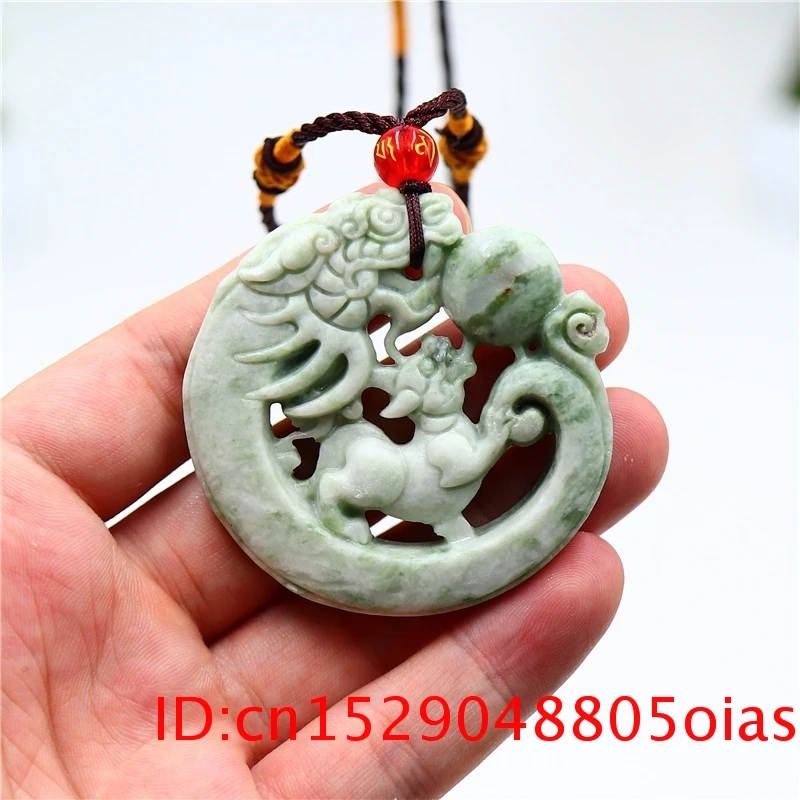 Кулон зеленый Нефритовый дракон для женщин Подвеска модные подарки резной