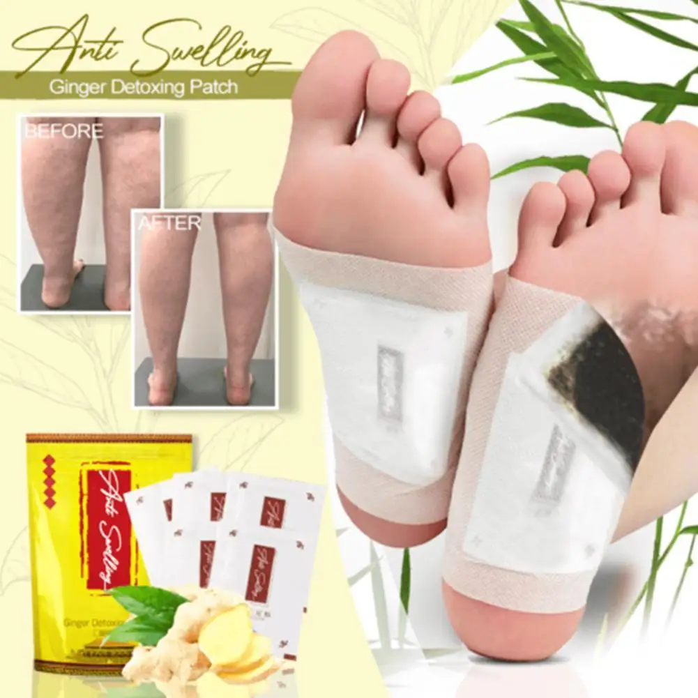 

10Pcs Ginger Detox Organic Foot Mask Improve Sleep Old Beijing Ginger Foot Patch Anti- Swelling Revitalizing
