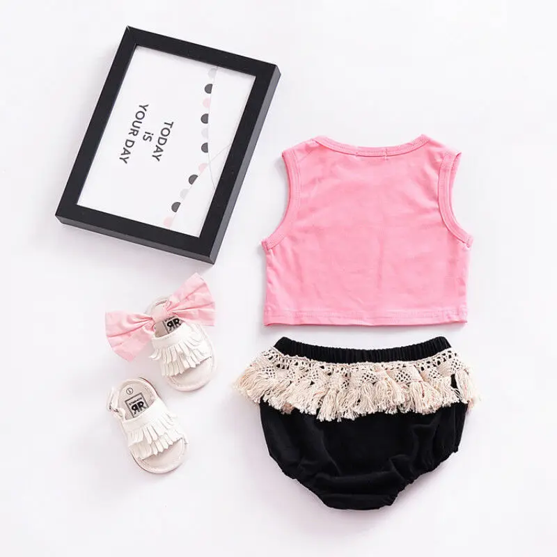 Летний детский летний короткий топ без рукавов для новорожденных футболка с