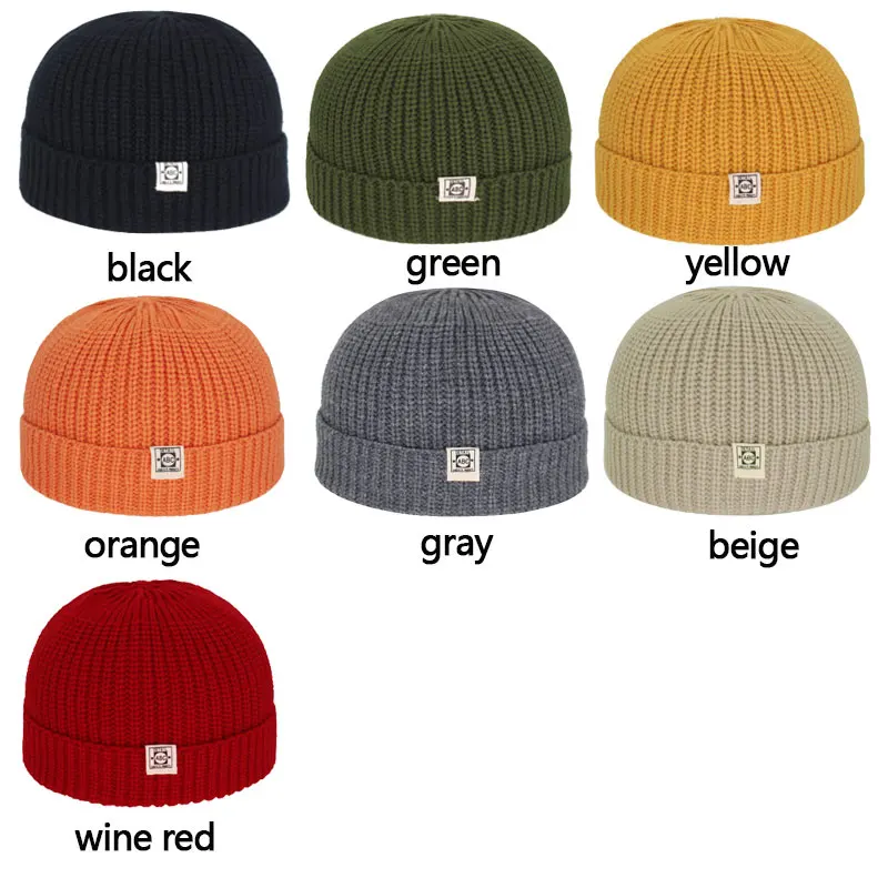 Короткие Зимние шапки для мужчин Skullies Beanies Мужская Зимняя Шапка-бини женская шапка s Miki Docker Skull cap Bonnet женская вязаная шапка