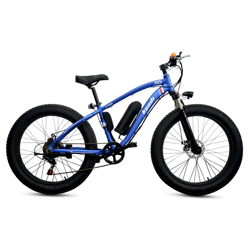 26 дюймов 7 скоростей fat tire Электрический горный велосипед съемный литиевый аккумулятор алюминиевый сплав двойной дисковый тормоз Снежный пляжный Электрический велосипед
