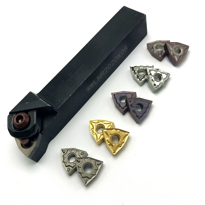 WWLNR1616H08 WWLNR2020K08 WWLNR2525M08 portaherramientas de torneado exterior para insertos de carburo WNMG080404 WNMG080408 a insertar