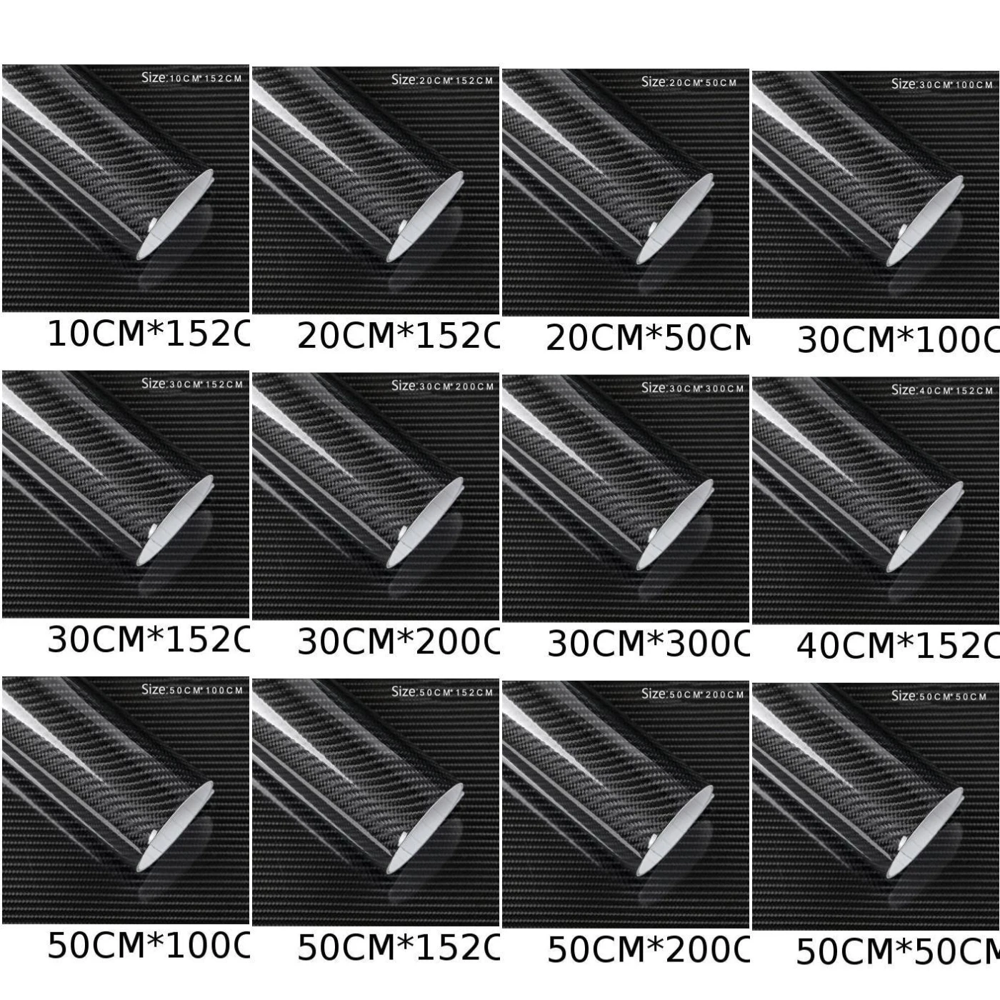 Глянцевая виниловая пленка для автомобиля 5D из углеродного волокна без