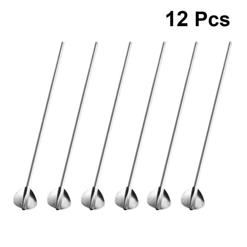 12 шт. соломенная ложка из нержавеющей стали шикарная любовь в форме сердца