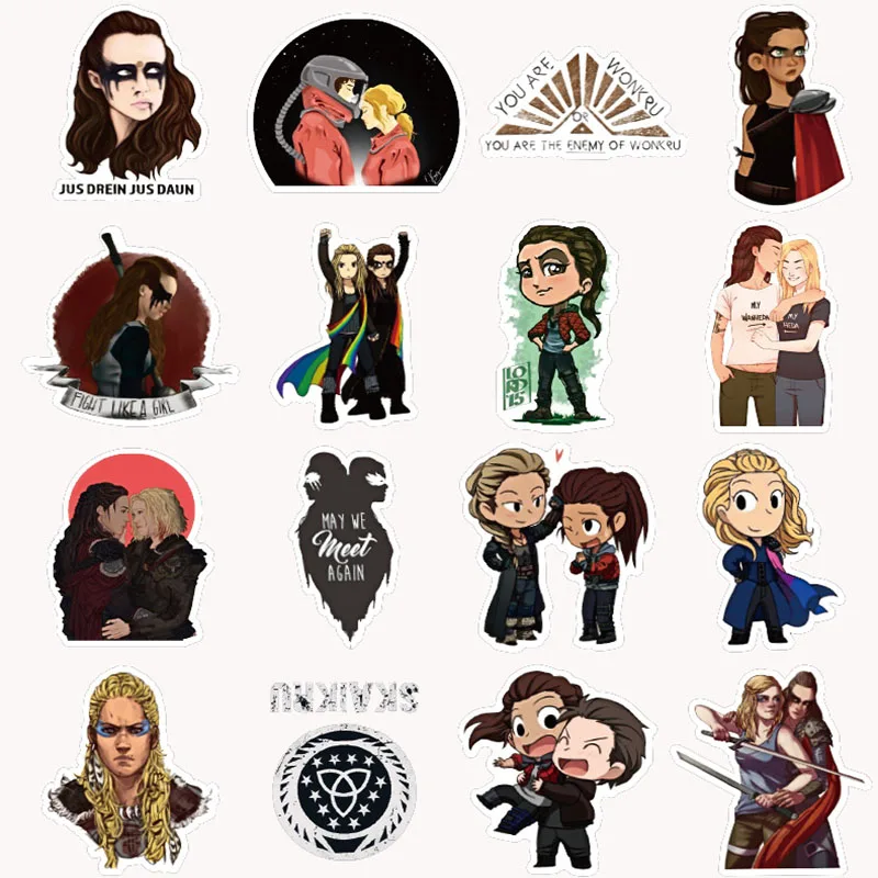 

50pcs/pack The Hundred/The 100 Cartoon Stickers Tv Shows For Luggage Laptop Decal Skateboard Moto Car Guitar Fridge Stickers