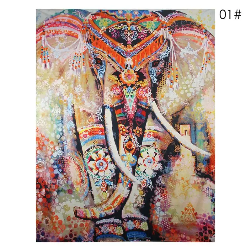 

Bohemian Mandala Elephant Tapestry Wall Hanging Sandy Beach Picnic Throw Rug Blanket Camping Tent Travel Sleeping Pad