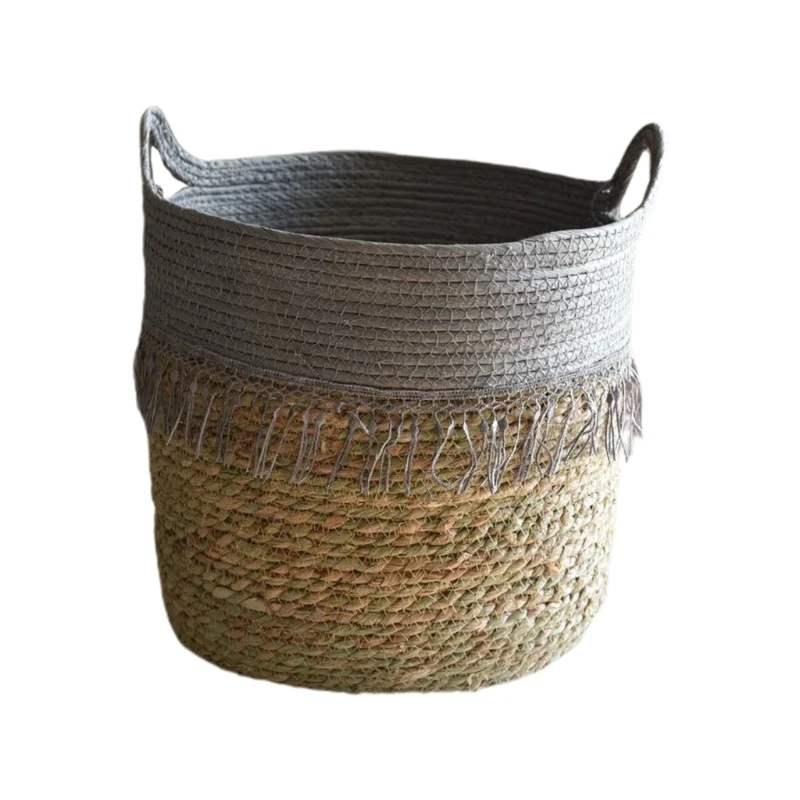 

Hand Woven Rattan Plant Basket Indoor Outdoor Storage Flower Pot Planter Container Rustic Home Decoration
