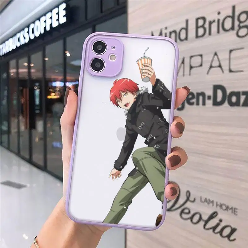 

Karma akabane assasination classroom Phone Cases matte transparent For iphone 7 8 11 12 plus mini x xs xr pro max cover