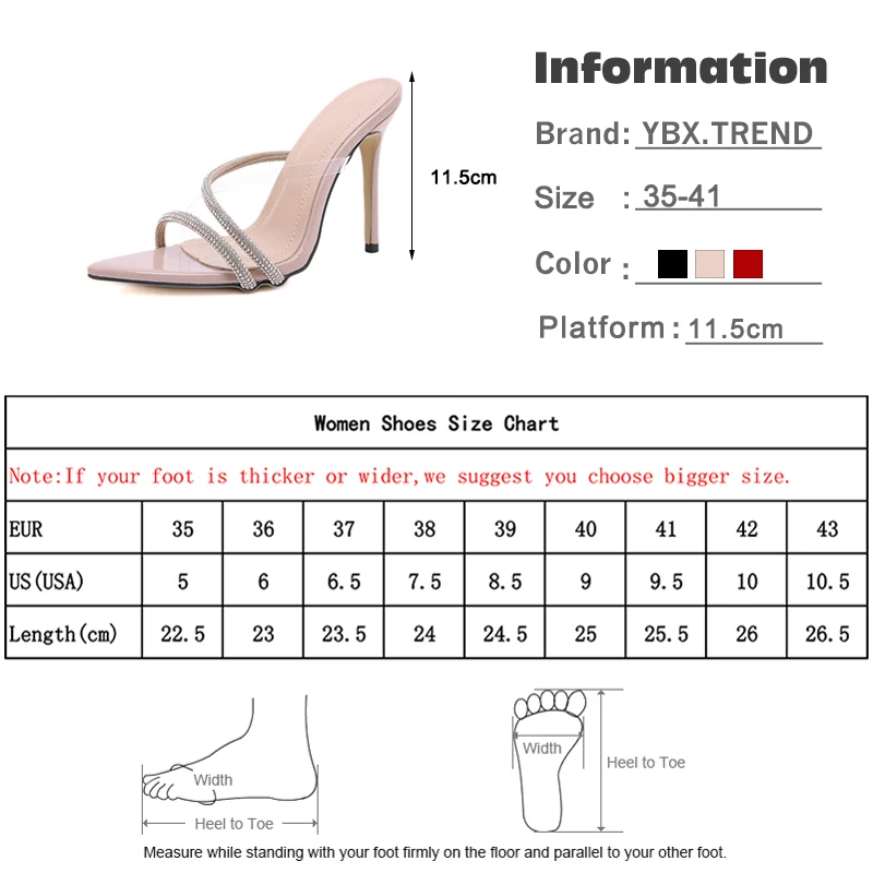 

Slippers Women Stiletto Pumps Summer High Heels Sandals Ladies Bling Female Pointed Toe Cross PU Woman Shoes 2020 Fashion