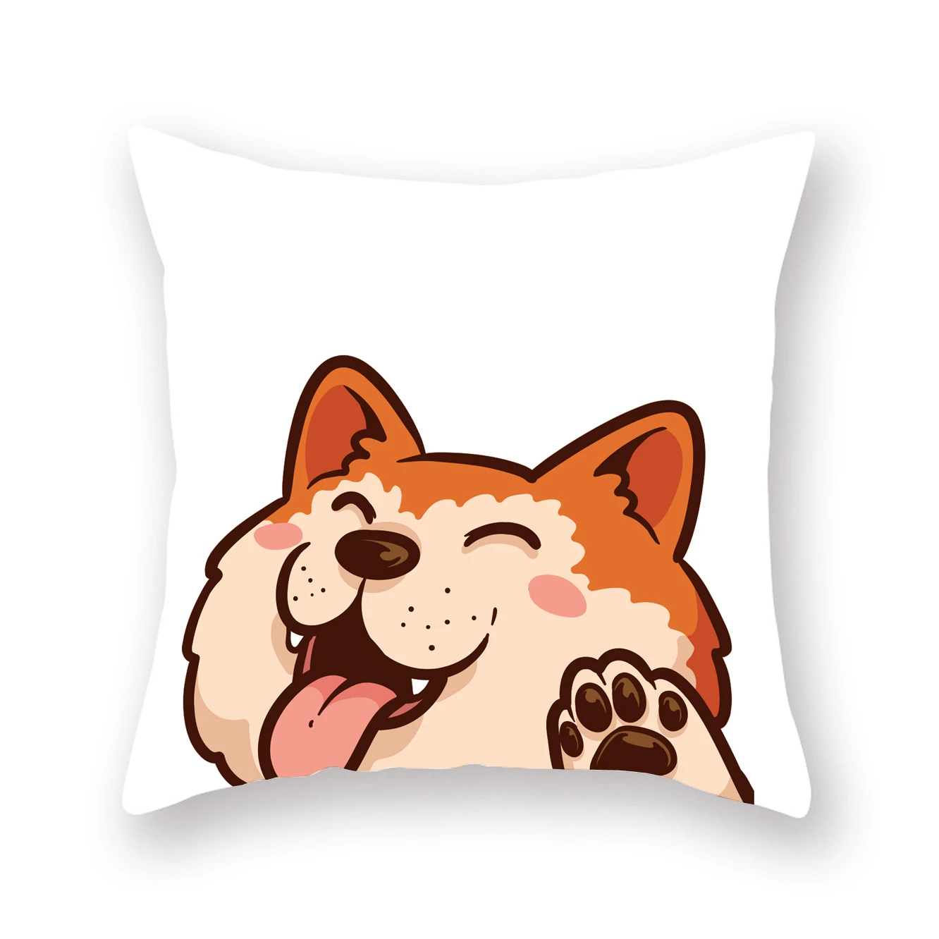 

Cute Dog Cushion Cover Printed Pillows Cover Car Sofa Decorative Pillowcase Home Decor Case 45x45cm