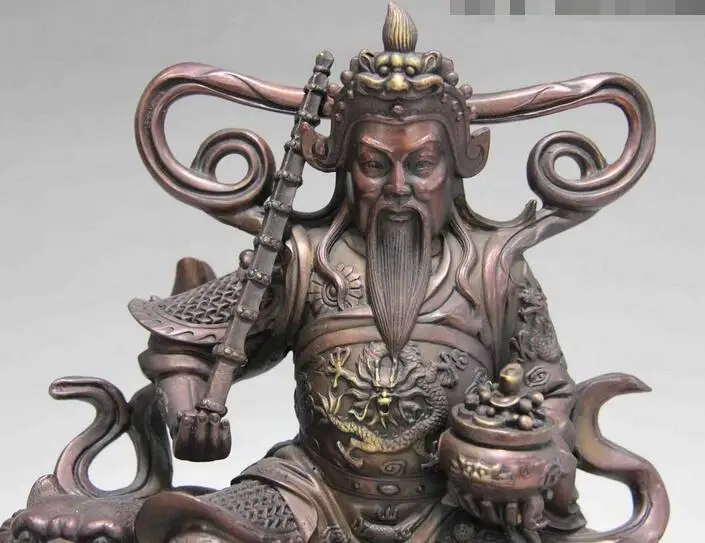 Китайская статуя Чжао Гун мин 11 дюймов Бог богатства тигра Будды | Дом и сад