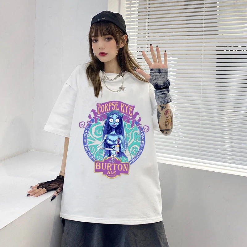 Футболка женская летняя с графическим принтом в готическом стиле | Женская