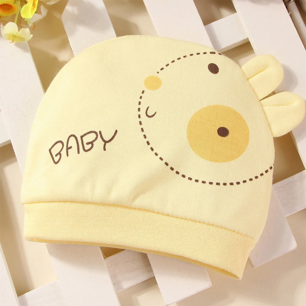 Gorros de beb&eacute; de alta calidad, 100% algod&oacute;n, estampado bonito de dibujos animados, sombreros y gorros para beb&eacute; de 0 a 3 meses, accesorios para beb&eacute;s reci&eacute;n nacidos-4