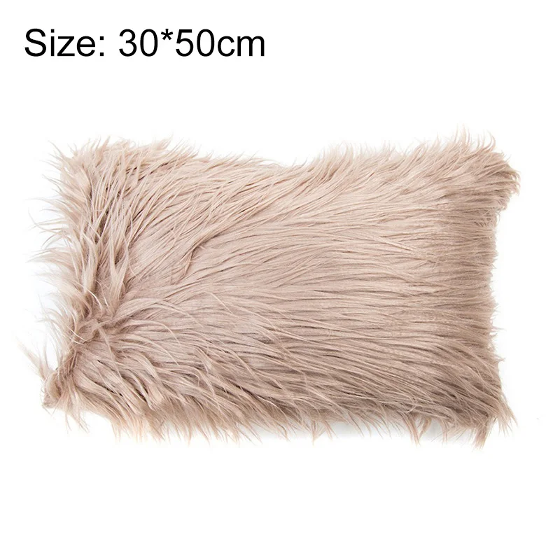 

Plush Pillowcase Long Hair Pillows Cover Nordic Sofa Cushion Living Room Pillow Without Core Warm Cushion Cover Home Supplies